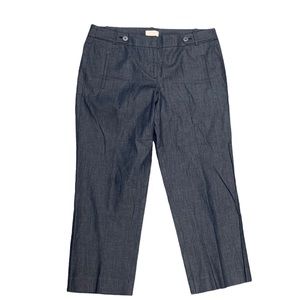 ANN TAYLOR LOFT: Women’s Gray Cropped Capri Trousers Dress Slacks - Size 10